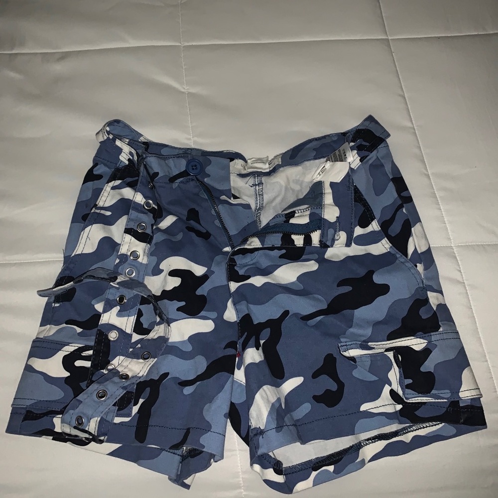 Blue camo shorts